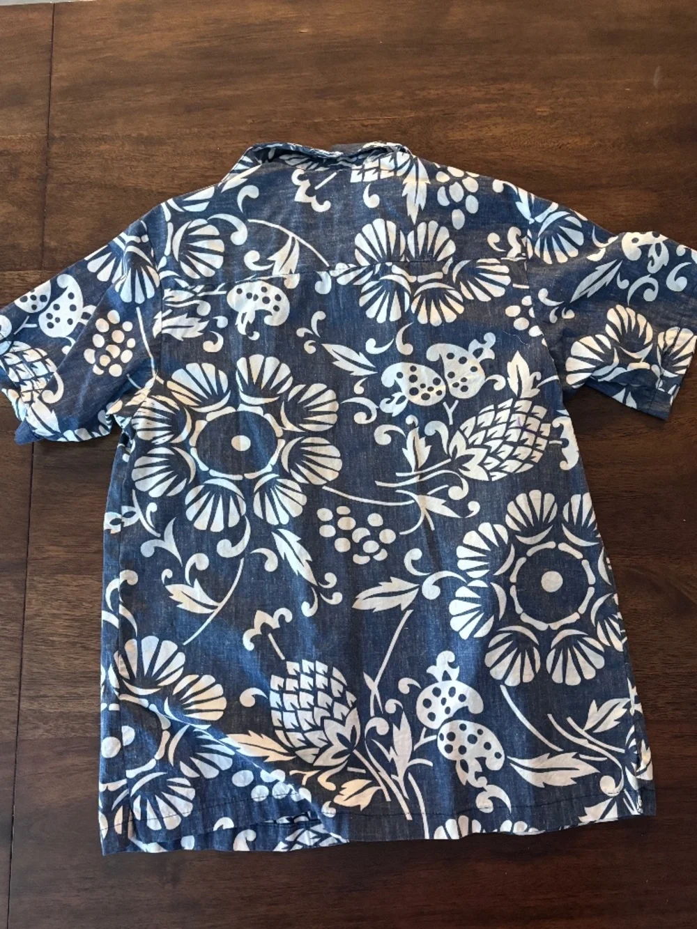 Kahala kids Hawaiian shirt Duke’s Pareo Large (10-12) navy blue